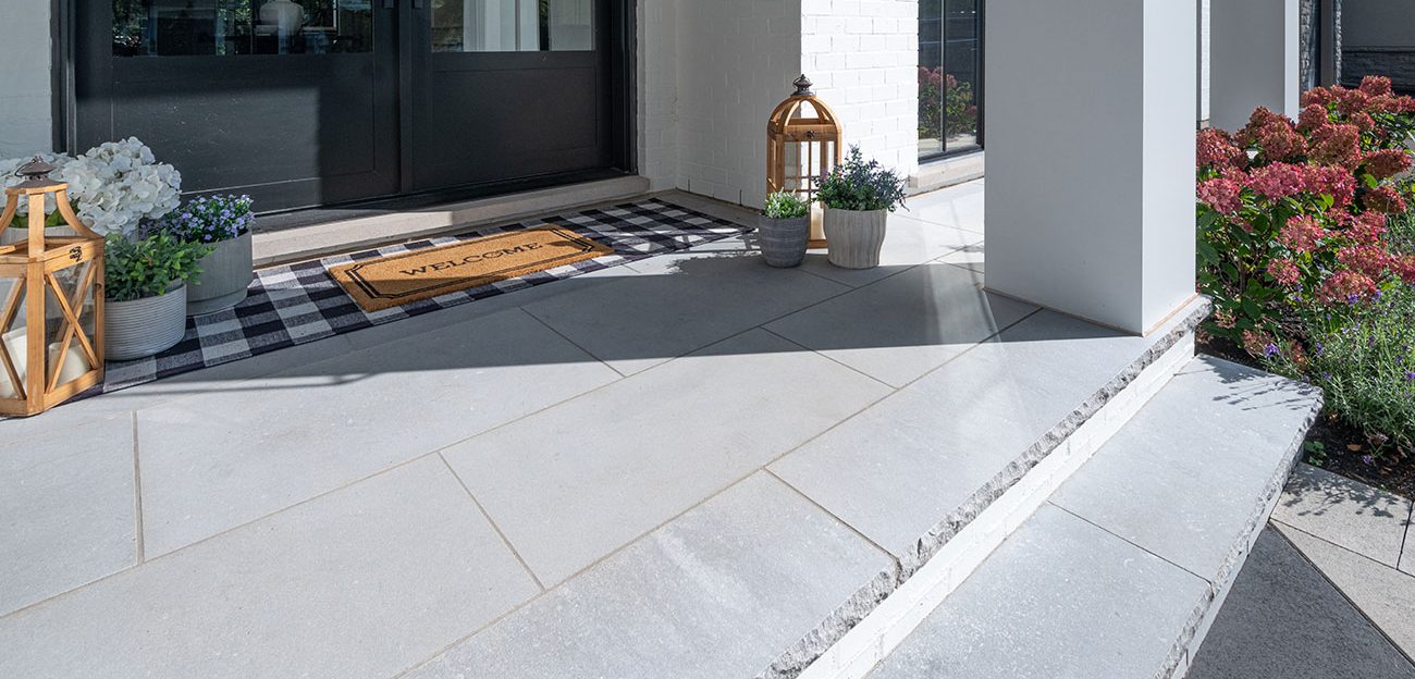 Natural stone paver installation